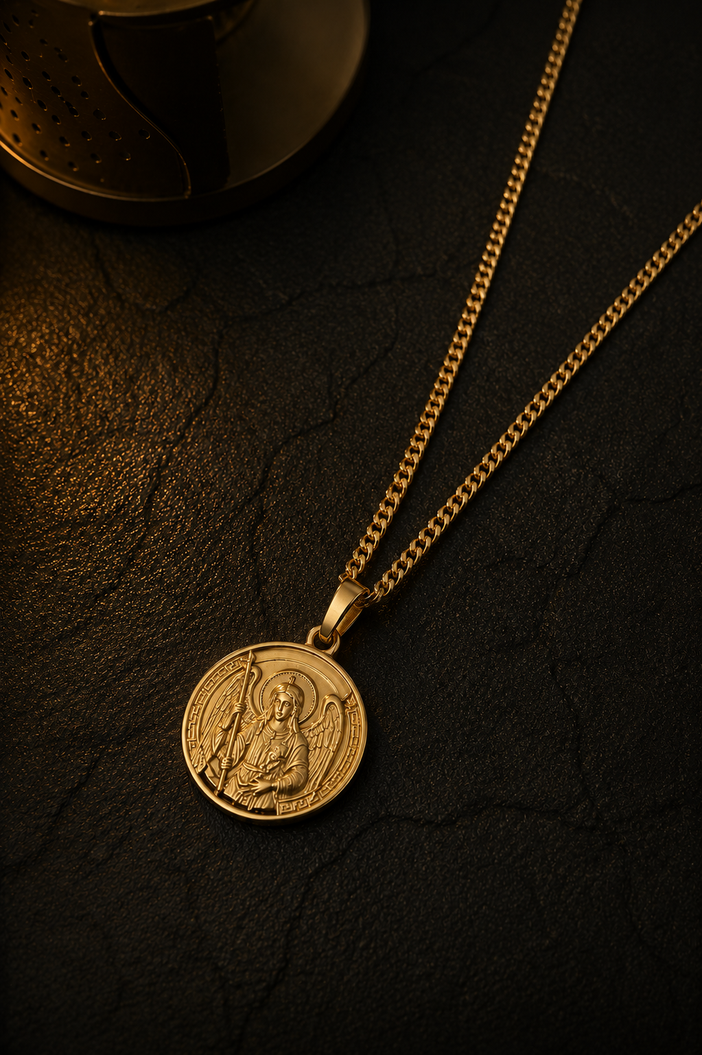 St Raphael Pendant (Gold)